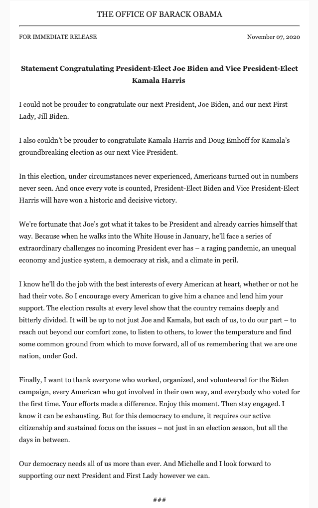 Brev fra Barack&nbsp;Obama