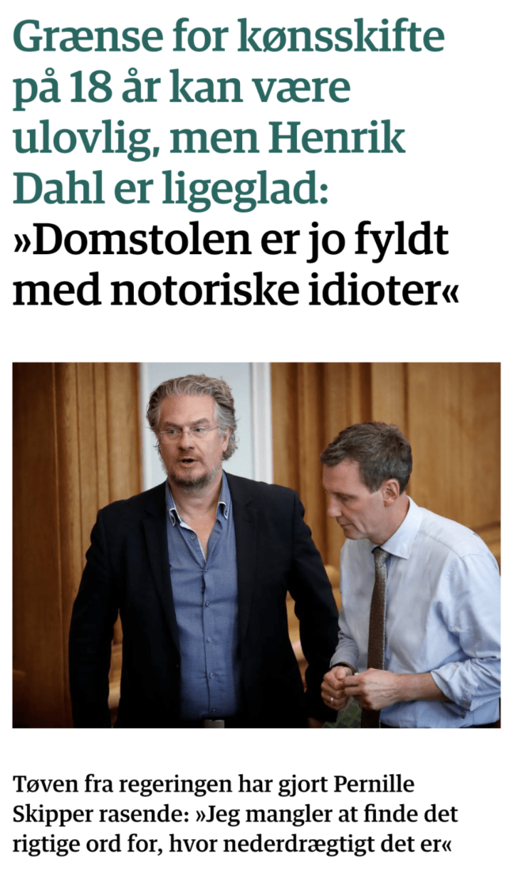 »Jeg mangler at finde det rigtige ord for, hvor nederdrægtigt det&nbsp;er«